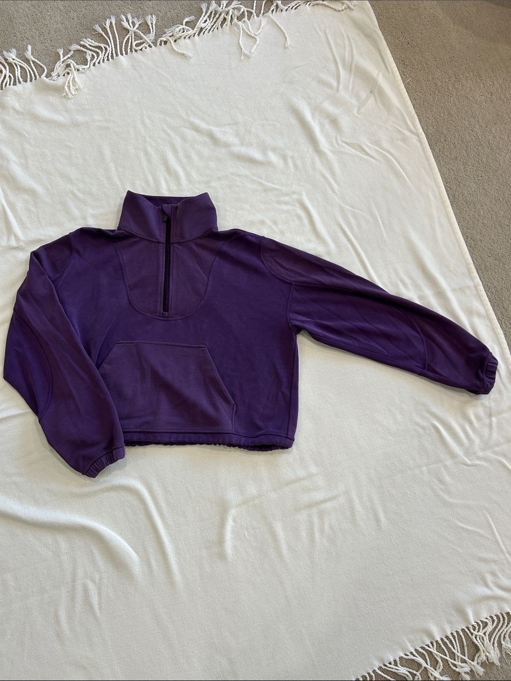 lululemon athletica Purple Half-Zip Cropped Pullover